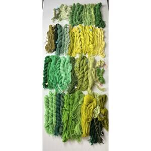 PATERNAYAN Persian Needlepoint Virgin Wool Yarn Greens 600-699 Huge Lot 2 lbs +